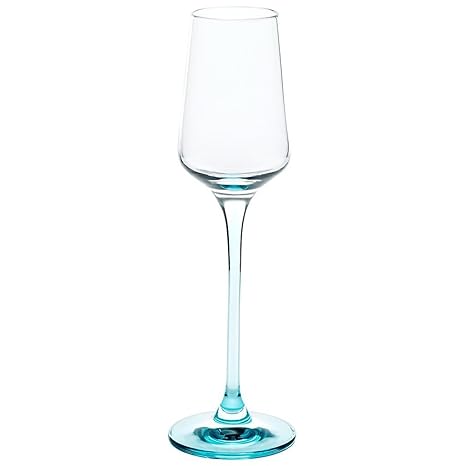 Likörglas, Likörkelch, Schnapsglas 'COLORINA' 100ml, blau, moderner Style (GERMAN CRYSTAL powered by CRISTALICA)