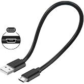 Short Micro USB Cable,Android Charger Compatible with Fire Stick,for Roku Stick,PS4,for Xbox.Fast Charging Cord for Kindle Tablet,for Bose SoundLink Speaker,Chromecast,Computer Phone,Power Bank,8 inch