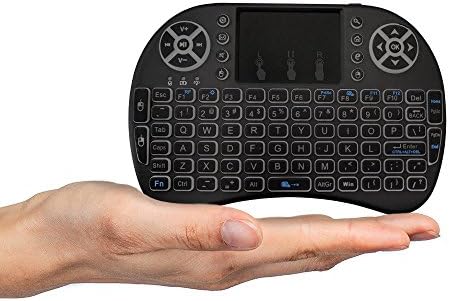 OEM Computer Keyboards FMKRFL1-US18 US Version i8 Mini 2.4GHz Wireless Touchpad Keyboard with Mouse for PC, PAD, Xbox 360, PS3, Google Android TV Box, HTPC, IPTV, Black