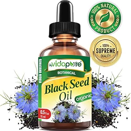 myVidaPure ACEITE DE SEMILLA NEGRO ORGÁNICO 100% Pure VIRGEN SIN ...