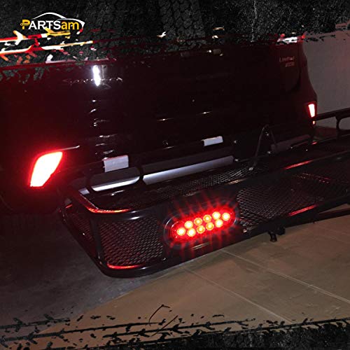 Partsam Red Cargo Carrier Hitch Rack Lights Kit, 2Pcs 6 Inch 10 LED