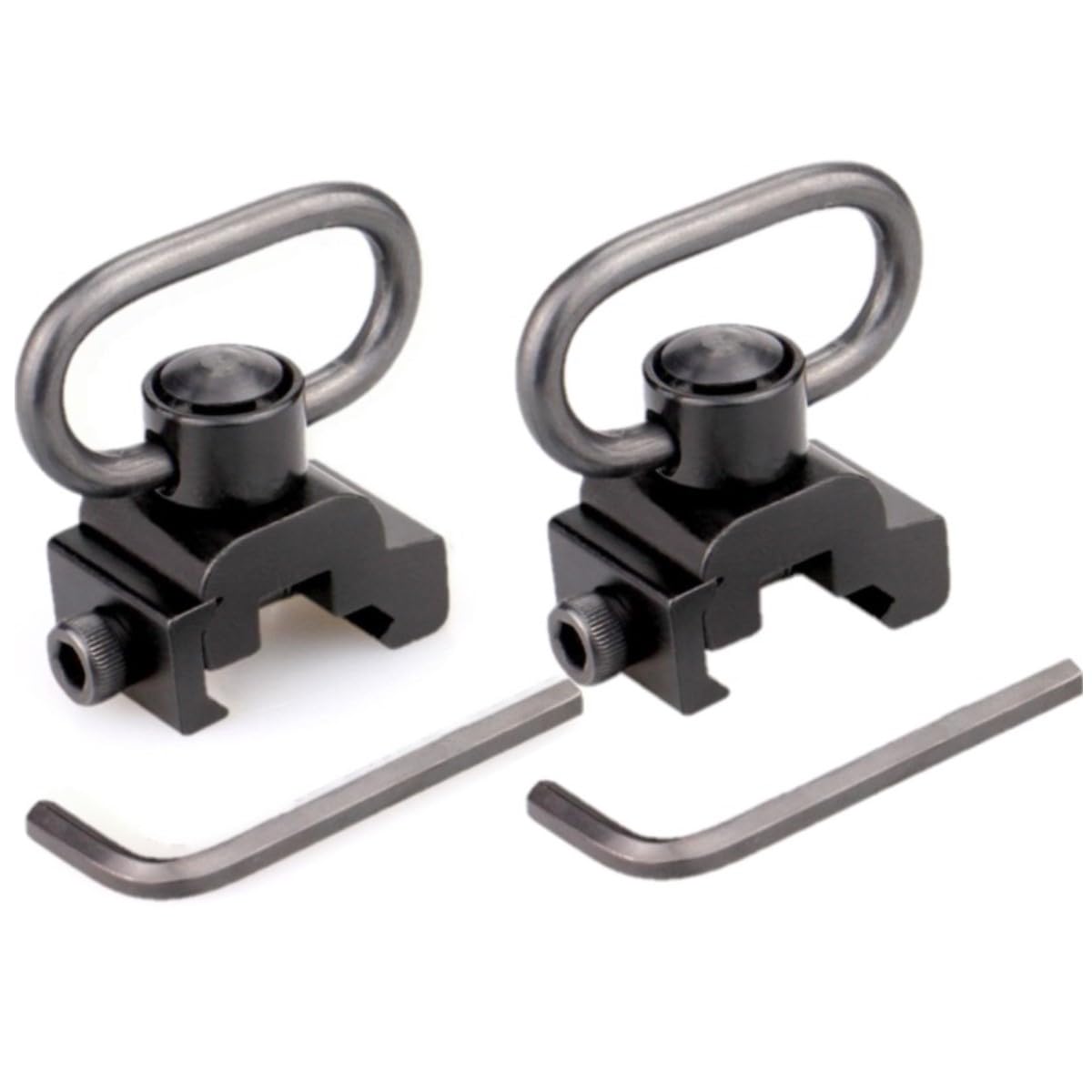 HOUSON 2PCS QD Sling Swivel, Quick Detach Swivel Adapter Quick Release Sling Base for 20mm Rails