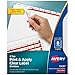Avery 8-Tab Binder Dividers, Easy Print & Apply Clear Label Strip, Index Maker, White Tabs, 5 Sets (11437) primary