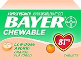 Bayer Low Dose Chewable Aspirin, Orange, 108 Count
