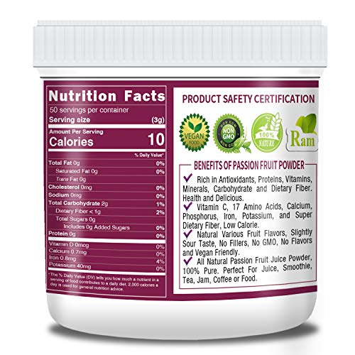 100% Natural Passion Fruit Powder, 5.3oz(150g) (5.3 oz)