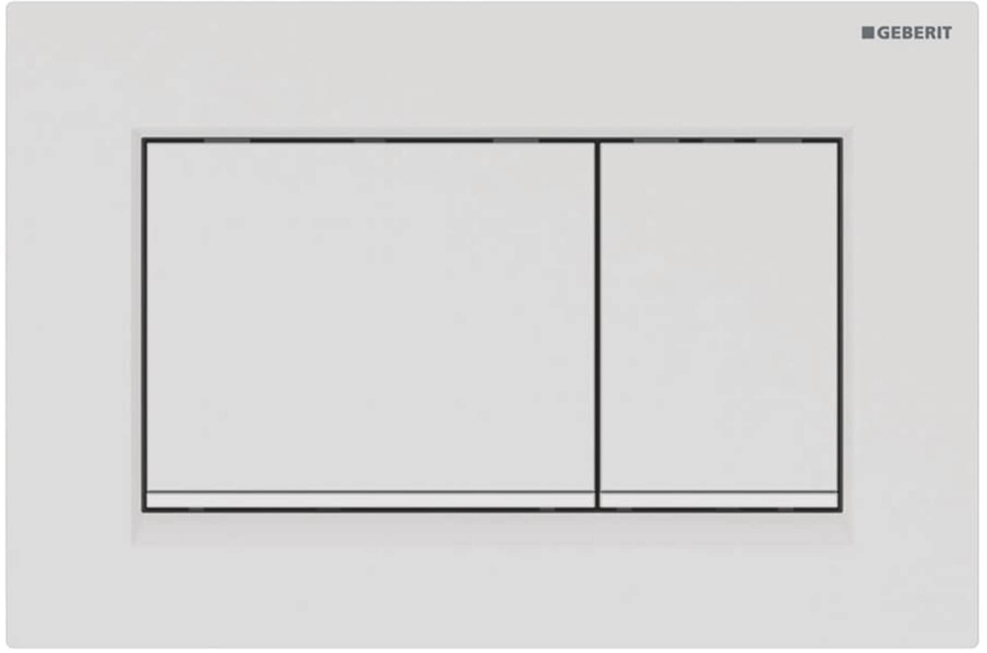 Geberit, Control Plate Sigma30 115.883.01.1, for rinsing 2 Quantities, matt White, White 115883011
