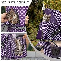 MoNiBloom 3 Wheels Pet Dog Cat Stroller for Small
