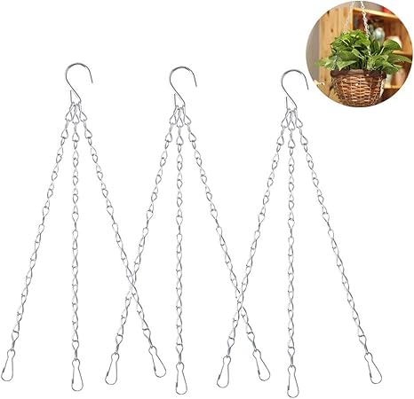Crochets Et Suspensions Jardin Yuccer 3 Sets Chaine Pour Suspension Pot De Fleur Axterieur Suspendu Pour Mangeoires Lanternes Et Ornements Jardinieres