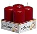 BOLSIUS Pillar Candles Wine Red, Pack of 4 Aprox 2x4 Inch