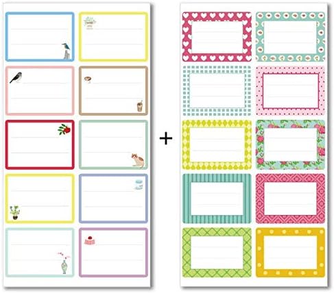 IMagicoo 200 Pcs Cute Name Tag Label Sticker School Office Party Scrapbooking Stickers, 2'' x 1.4'' (Style-2)