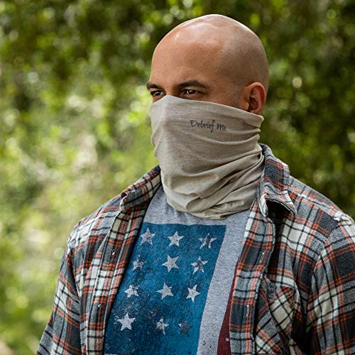 Debrief Me Lightweight Breathable Neck Gaiter Mask for Face Protection from Sun Dust, Germ, Neck Balaclava Face Bandana Sport Scarf for Hiking Running Motorcycling Fishing Anti slip WELDED EDGE(Sand) - Thumbnail 4