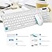 RECCAZR Wireless Keyboard and Mouse Combo, Quiet Full-Sized Wireless Keyboard and Adjustable Mouse, 2.4GHz USB Receiver, Ergonomic Wireless Keyboard and Mouse for PC, Windows, Desktop, Laptop(White)