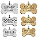 Memories Coding Custom Dog Tags Pet Id Tags for Small/Large Breed Dog Name Engraved Plates Double Sides Engraved- Stainless Steel Silver, Gold (Steel-gold, Round Disk Tag)