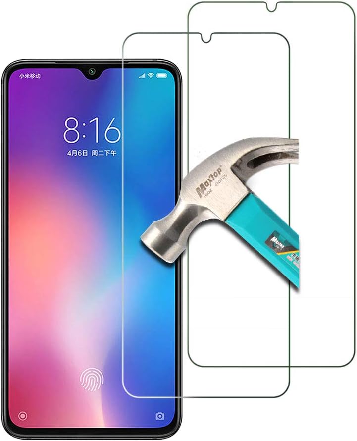 AFGLASS 2Pack， Compatible with Xiaomi Mi 9 Screen Protector, Tempered Glass for Mi 9, Anti Scratch，9H Hardness，Easy to install