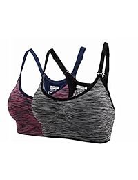 Pack de sostenes deportivos acolchados ajustables para dama