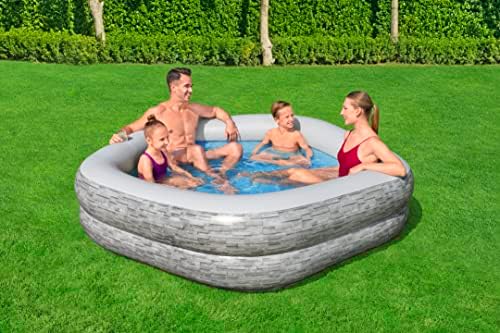 7' x 6'9" x 21"/2.13m x 2.06m x 53cm TruPrint Stone Family Pool