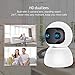 SDETER 1080P WiFi Home Smart Camera, Switchable Dual Lens Siren Alarm Sound IP Security PTZ Camera with Night Vision Motion Detection for Baby Pet Elder