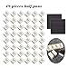 48pcs Empty Half Pans Kits with Magnets - White Plastic Half Pan Fit for Watercolor Oils Or Acrylics Palette Travel Tins Paint Case Customizing Your Own Palette Mifuner