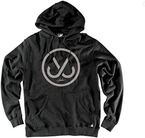 JSLV Hooks Pullover Hoodie Sweatshirt Black Grey Men's
