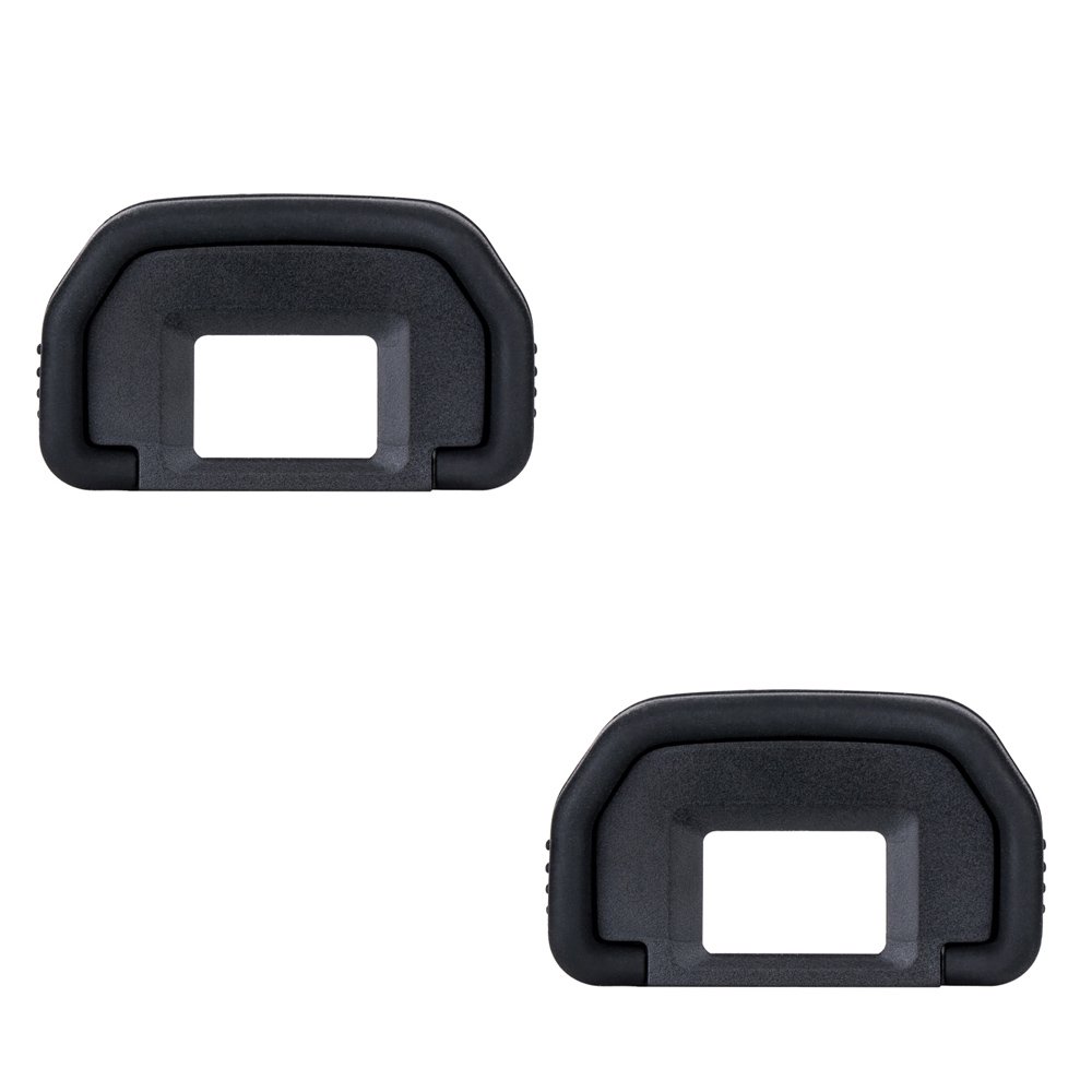 (2 Pack) JJC Soft Silicone Eyecup Eyepiece for Canon EOS 6D, 6D Mark II, 5D, 5D Mark II, 80D, 70D, 60D, 50D, 40D, 30D, 20Da, 20D, 10D, D60, D30, A2E, A2 Cameras Replaces Canon Eb. Eyepiece