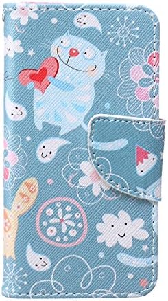 iPod Touch 5 Case, iPod Touch 6 Case, Shanmei PU Leather Folio Wallet Flip Case, [Stand Feature] [Card Slots] [Magnetic Closure] Cover Case for Apple iPod Touch 5th 6th Generation (Love Heart Cat)