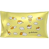 Franco Collectibles Hello Kitty & Friends Gudetama Beauty Silky Satin Standard Reversible Pillowcase Cover 20x30 for Hair and Skin, (Official Licensed Product)