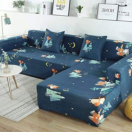 Amazon.de: YAALO Couchbezüge L.-Geformte Sofabezug, Jacquard Polyester