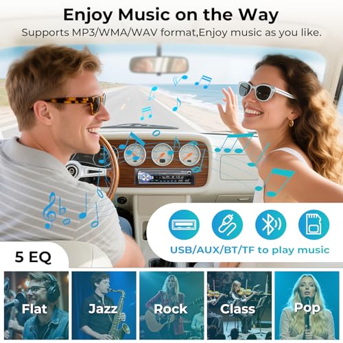 Car Stereo, CENXINY Car Radio Bluetooth Handsfree Calling Single Din Car Radio MP3/USB/SD/AUX/Compatible with Android and iOS
