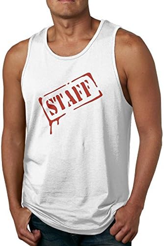 MOME CAW Staff Stamp Men Tank Tops Athletic Undershirt Scoop Neck Activewear