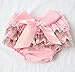 QandSweat Baby Girl Bloomer Diaper Cover Toddlers Cute Lace Design Bloomers Value Pack of 3 (0-6M, ROSEO Blue Pink)