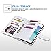 ULAK iPhone 6S Plus Wallet Case, iPhone 6 Plus Case,Multi Card Holders Slots Hybrid TPU Skin PU Leather Flip Wallet Case Cover for Apple iPhone 6/6s Plus 5.5inch Devices, Marble White