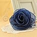 Rose Flower Hair Clips, Brooches, and Pins with Blue Accent | Versatile Floral Accessories for Women