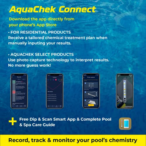 AquaChek Salt Test Strip Titrators for Pools Salt Water Pool Test Strips for Sodium Chloride