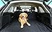 Dog Seat Covers, 600D Waterproof Pet Car Seat Covers with 2 Dog Seat Belts & Zipper & Pocket - Nonslip Back Seat Cover Cat Dog Hammock Convertible Extra Side Flaps Best for Cars Trucks Suvs