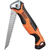 Klein Tools 31737 Folding Jab Saw, 5-Inch x 8 TPI | Drywall Hand Saw with Lockback at 180 and 125 Degrees, and Tether Hole