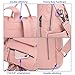 UTO Women Backpack Purse 3 ways PU Washed Leather Ladies Rucksack Shoulder Bag Pink