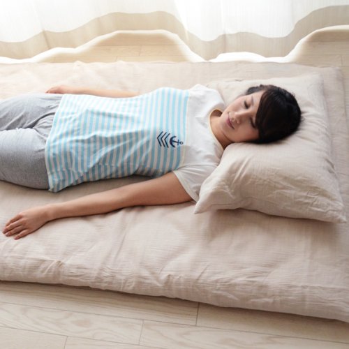 EMOOR 100 Ohmi Hemp Futon Mattress Cover (Beige), Japanese Full Size