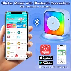 Sticker Printer Print Pod with 6 Rolls Sticker
