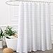 AIMJERRY White and Black Lattice Fabric Shower Curtain for Bathroom,Washable Curtain 71 Inch…