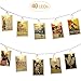 AOSTAR 40 LEDs Photo Clips String Lights (16.4ft, Warm White) Remote Control Fairy String Lights for Bedroom Hanging Photos, Cards and Artworks