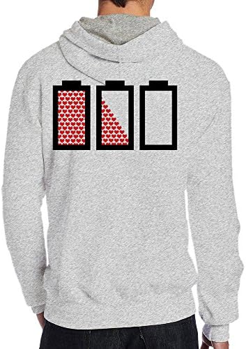 Jozie Men's Sweater Hearts Love Battery Size L Ash