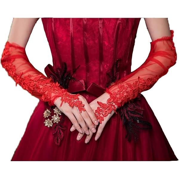 Guantes De Novia De Encaje Veneciano Color Marfil: Puños De Novia - México