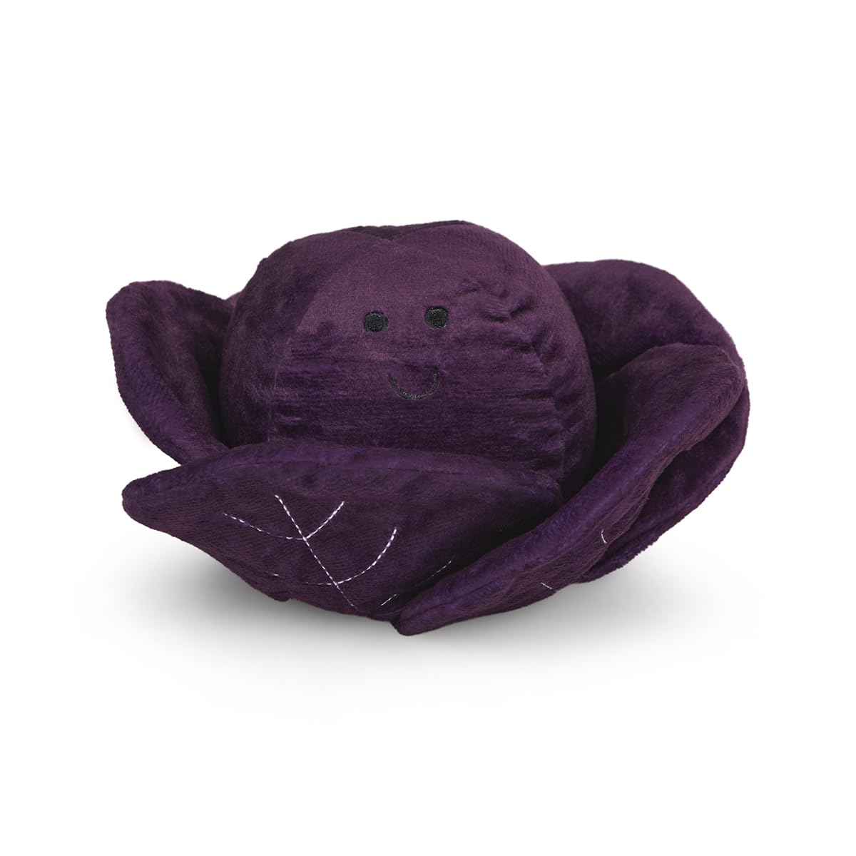 Petface Foodie Faces Ruby Red Cabbage Plush Dog Toy with Built-In Squeaker