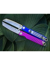 Cuchillo plegable de samurai, de bolsillo, por StatGear para EDC, edición de mango de aluminio
