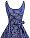 Bbonlinedress 1950's Bowknot Vintage Retro Polka Dot Rockabilly Swing Dress Blue White Dot M