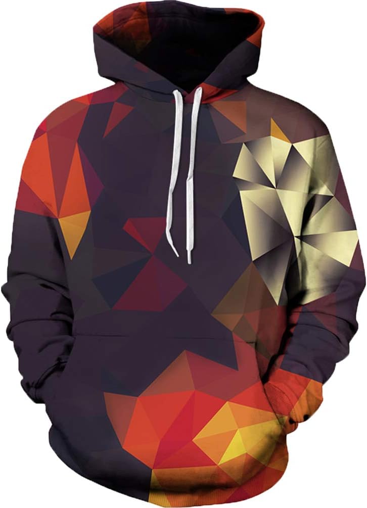 SANKILLGraphic Hoodies for Men Funny Novelty Pullover Sweatshirt Xmas Gifts Black red Anime Hoodie Cool Designs Rapper