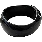 Resin Chunky Geometric Bangle Bracelets Colorful Acrylic Irregular Bracelets for Women