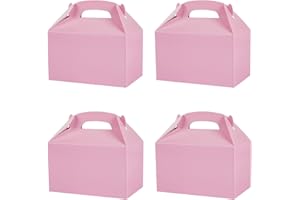 Erweicet Pink Party Treat Box 24 Pcs Pink Candy Cake Gift DIY Bags Snack Goody Cardboard Box Perfect for Kids Girls Birthday Party Gift Giving Baby Shower Bridal Shower Wedding Supplies Decorations