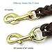 FAIRWIN Leather Dog Leash - 6 Ft Heavy Duty Braided Leash for Large, Medium & Small Dogs (M: 5/8