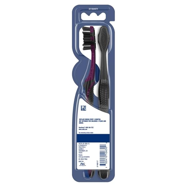 ORAL-B CHARCOAL TOOTHBRUSHES, MEDIUM 2CT